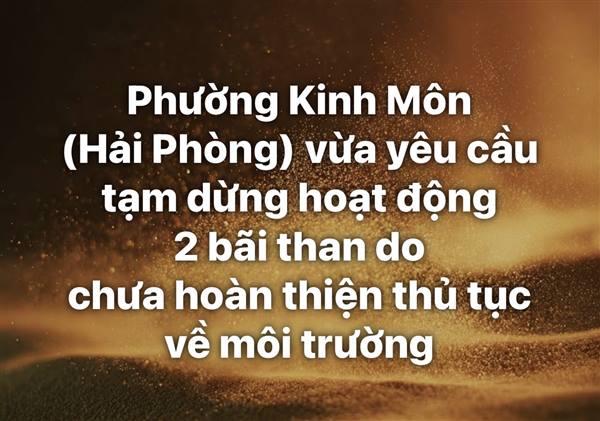 Tạm dừng hoạt động 2 bãi than chưa hoàn thiện thủ tục môi trường