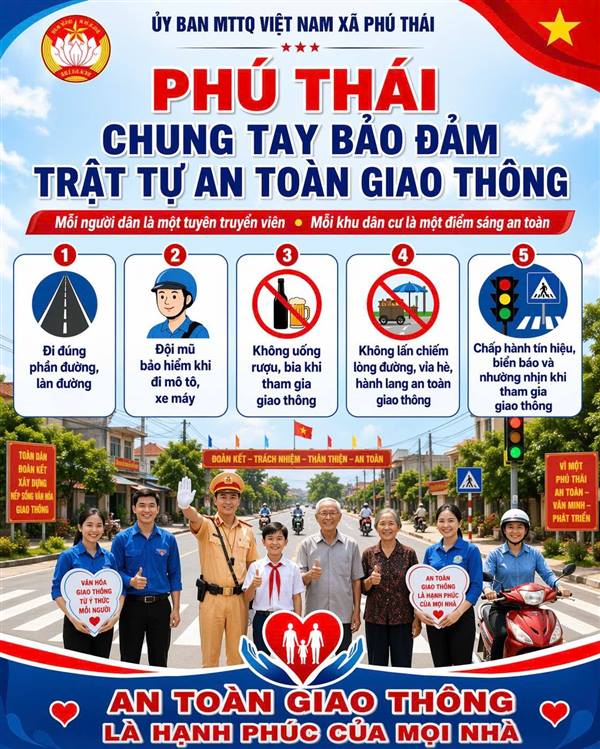 xã Phú Thái chung tay xây dựng Văng hóa giao thông an toàn - Văn minh
