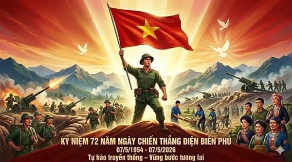 Kỷ niệm 72 năm Chiến thắng Điện Biên Phủ (7/5/1954 - 7/5/2026) là mốc son chói lọi, khẳng định tầm vóc lịch sử của chiến thắng "lừng lẫy năm châu, chấn động địa cầu"