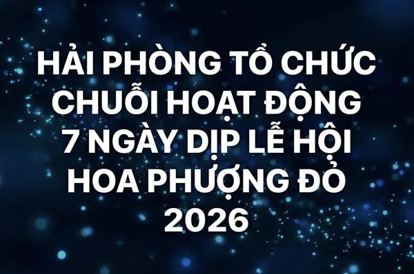 Hải Phòng tổ chức chuỗi hoạt động 7 ngày dịp Lễ hội Hoa Phượng Đỏ 2026
