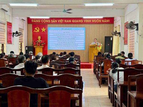 Trung tâm chính trị tổ chức hội nghị chuyên đề hộ nhập quốc tế cho cán bộ, đảng viên, hội viên hội đoàn thể chính trị - xã hội