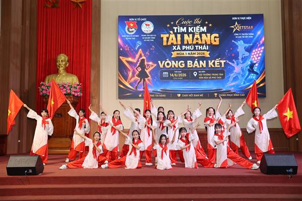 Vòng Bán kết Cuộc thi “Tìm kiếm tài năng xã Phú Thái mùa 1 năm 2026” đã diễn ra trong không khí sôi động, hào hứng và nhận được sự quan tâm, cổ vũ nhiệt tình của đông đảo Nhân dân.