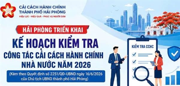 Hải Phòng triển khai Kế hoạch kiểm tra công tác Cải cách hành chính Nhà nước năm 2026