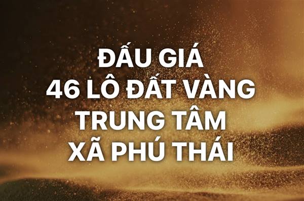 Kính mời Nhân dân và các nhà đầu tư tham gia đấu giá để sở hữu những vị trí đẹp nhất tại trung tâm Phú Thái.