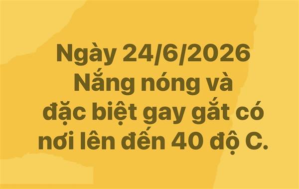 Thời tiết - Ngày và đêm 24/06/2026