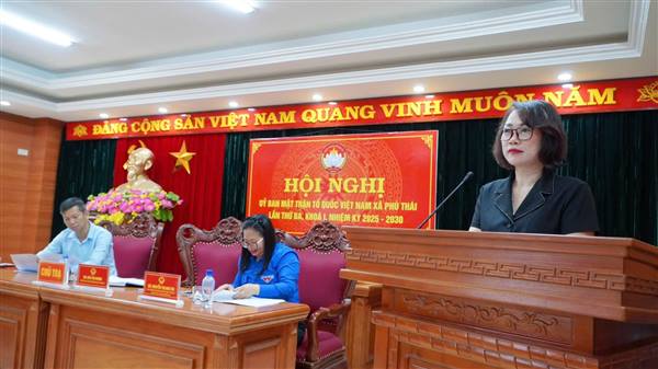 Ủy ban Mặt trận Tổ quốc Việt Nam xã Phú Thái tổ chức Hội nghị sơ kết công tác Mặt trận 6 tháng đầu năm, triển khai phương hướng, nhiệm vụ 6 tháng cuối năm 2026. 