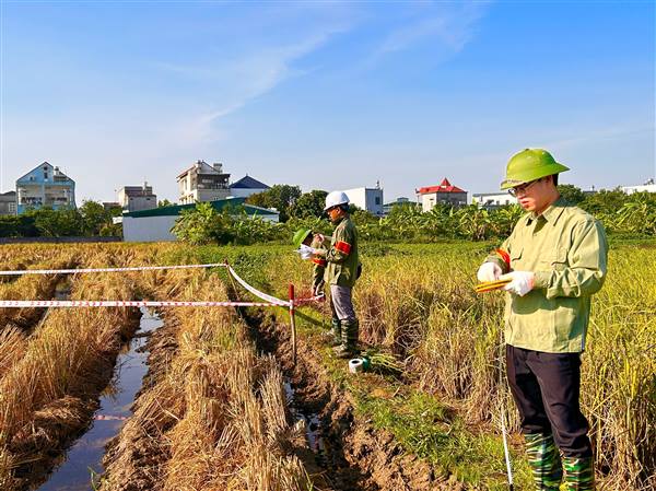 UBND xã Quyết Thắng thực hiện cưỡng chế kiểm đếm bắt buộc Dự án Khu dân cư nông thôn thôn Lãng Niên