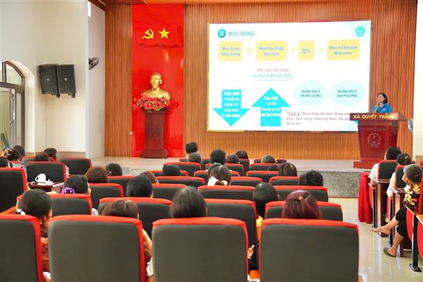 Hội nghị tuyên truyền, phổ biến chính sách bảo hiểm xã hội (BHXH) tự nguyện, bảo hiểm y tế (BHYT) hộ gia đình cho hội viên phụ nữ trên địa bàn