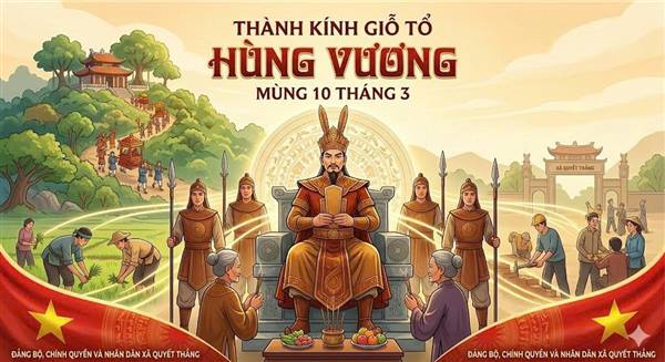 "Dù ai đi ngược về xuôi. Nhớ ngày Giỗ Tổ mùng mười tháng ba"