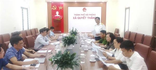 Ủy ban nhân dân xã Quyết Thắng tổ chức cuộc họp làm việc với Thuế cơ sở 8 thành phố Hải Phòng nhằm rà soát, đánh giá các nguồn thu ngân sách trên địa bàn và đề xuất giải pháp thực hiện trong thời gian tới.
