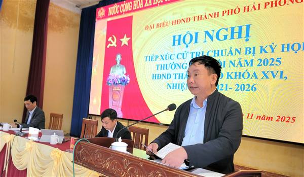 Tổ đại biểu số 8 HĐND Thành phố Hải Phòng tiếp xúc cử tri các xã Tân An, Vĩnh Lại, Hồng Châu, Khúc Thừa Dụ và xã Ninh Giang