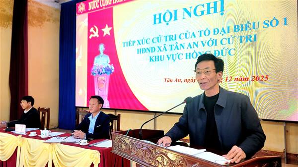 Hội nghị tiếp xúc cử tri với 4 tổ đại biểu HĐND xã