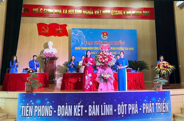 ĐẠI HỘI ĐẠI BIỂU ĐOÀN THANH NIÊN CỘNG SẢN HỒ CHÍ MINH PHƯỜNG TÂN HƯNG LẦN THỨ NHẤT, NHIỆM KỲ 2025-2030 THÀNH CÔNG TỐT ĐẸP 