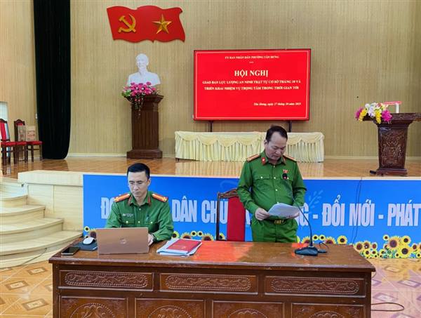 CÔNG AN PHƯỜNG TÂN HƯNG TỔ CHỨC HỘI NGHỊ GIAO BAN LỰC LƯỢNG AN NINH CƠ SỞ THÁNG 10