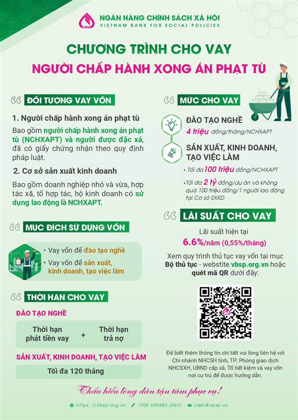 NGUỒN VỐN ƯU ĐÃI – “ĐIỂM TỰA” CHO NGƯỜI CHẤP HÀNH XONG ÁN PHẠT TÙ VƯƠN LÊN TÁI HÒA NHẬP CỘNG ĐỒNG