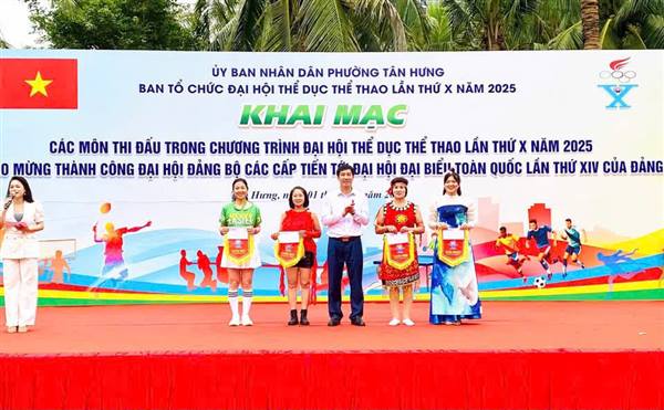 TRAO GIẢI 2 MÔN THI ĐẤU ĐẦU TIÊN TẠI ĐẠI HỘI THỂ DỤC THỂ THAO PHƯỜNG TÂN HƯNG LẦN THỨ X NĂM 2025