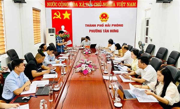 BAN THƯỜNG VỤ PHƯỜNG TÂN HƯNG HỌP PHIÊN THƯỜNG KỲ.