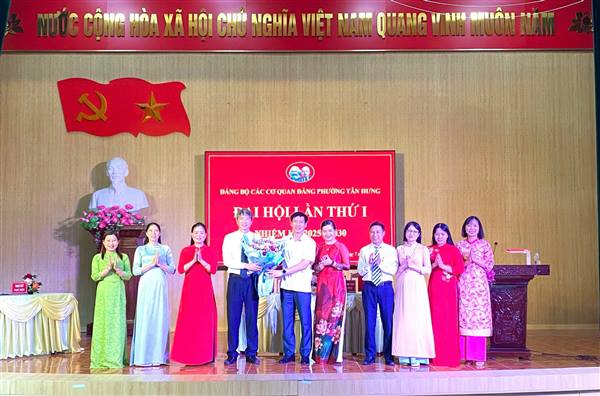 ĐẢNG BỘ CÁC CƠ QUAN ĐẢNG PHƯỜNG TÂN HƯNG TỔ CHỨC THÀNH CÔNG ĐẠI HỘI LẦN THỨ NHẤT.
