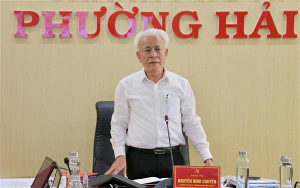 ĐỒNG CHÍ NGUYỄN ĐÌNH CHUYẾN- UỶ VIÊN BAN THƯỜNG VỤ THÀNH UỶ, TRƯỞNG BAN NỘI CHÍNH THÀNH UỶ HẢI PHÒNG KIỂM TRA CÔNG TÁC CHUẨN BỊ ĐẠI HỘI ĐẢNG BỘ PHƯỜNG LẦN THỨ NHẤT, NHIỆM KỲ 2025-2030.