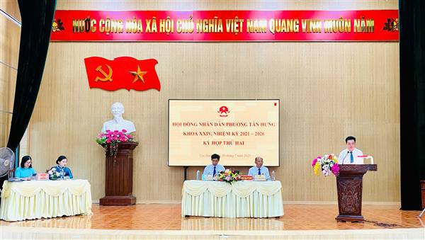 KỲ HỌP THỨ 2 HĐND PHƯỜNG TÂN HƯNG NHIỆM KỲ 2021-2026 THÔNG QUA NHIỀU NGHỊ QUYẾT QUAN TRỌNG.