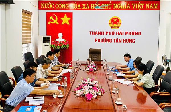 BAN TỔ CHỨC THÀNH ỦY LÀM VIỆC VỚI ĐẢNG ỦY PHƯỜNG TÂN HƯNG