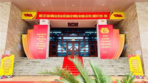 RỰC RỠ CỜ HOA CHÀO MỪNG ĐẠI HỘI ĐẢNG BỘ PHƯỜNG TÂN HƯNG