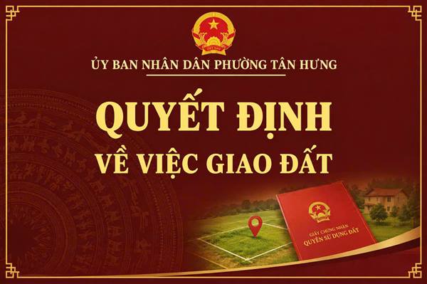 Quyết định giao đất cho ông Nguyễn Văn Tĩnh và bà Nguyễn Thị Hiền