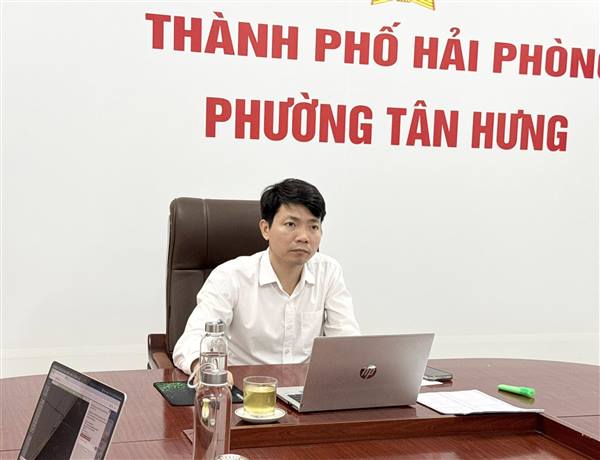 Phường Tân Hưng tham dự phiên họp trực tuyến về kế hoạch giải ngân vốn đầu tư công và giải phóng mặt bằng