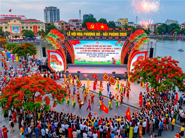 Tổ chức các hoạt động chào mừng kỷ niệm 30/4, 1/5 và Lễ hội Hoa Phượng Đỏ - Hải Phòng 2026 trên địa bàn phường Tân Hưng
