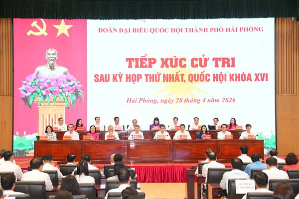 Phường Tân Hưng tham dự Hội nghị Tiếp xúc cử tri của Đoàn đại biểu Quốc hội thành phố Hải Phòng 