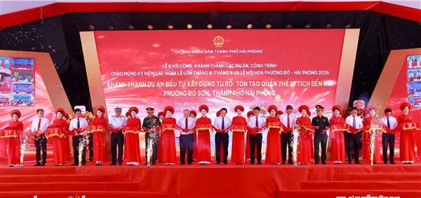 Sáng nay 14/5, thành phố Hải Phòng đồng loạt tổ chức Lễ khởi công, khánh thành 14 dự án, công trình