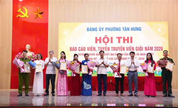 Hội thi Báo cáo viên, Tuyên truyền viên giỏi phường Tân Hưng: Lan tỏa nghị quyết Đảng vào đời sống thực tiễn 