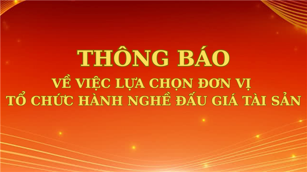 Thông báo lựa chọn tổ chức hành nghề đấu giá tài sản để đấu giá quyền sử dụng 310,92m2 đất ở, được chia thành 03 lô (thửa) tại Khu dân cư Liễu Tràng, phường Tân Hưng
