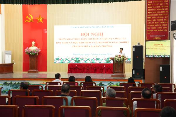 Hội nghị triển khai thực hiện chỉ tiêu, nhiệm vụ công tác BHXH, BHYT năm 2026 và tuyên truyền, phổ biến chính sách BHXH tự nguyện, BHYT hộ gia đình