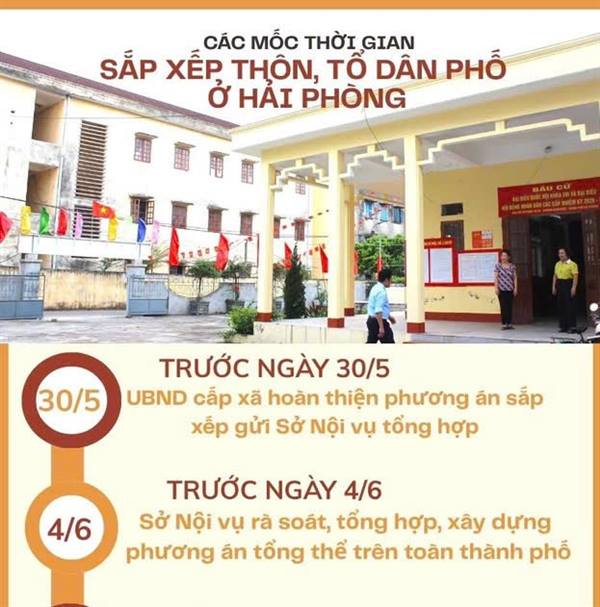 Các mốc thời gian sắp xếp và tiêu chuẩn của trưởng thôn, tổ trưởng tổ dân phố ở Hải Phòng