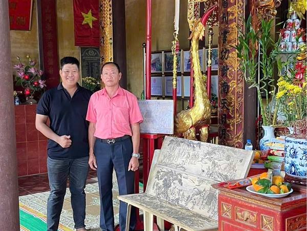 Nghệ nhân làng nghề mộc bản Thanh Liễu phục dựng kiệt tác hội hoạ “Trúc Lâm đại sĩ xuất sơn đồ”