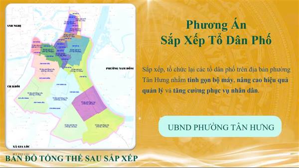 Phương án sắp xếp tổ dân phố trên địa bàn phường Tân Hưng