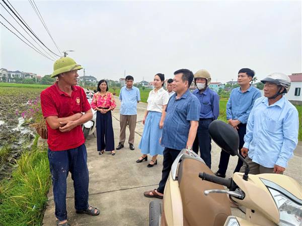 Đoàn giám sát Ban Kinh tế - Ngân sách HĐND phường khảo sát thực tế tại các HTX dịch vụ nông nghiệp