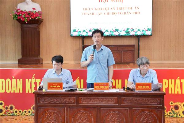 Triển khai quán triệt Đề án Thành lập Chi bộ Tổ dân phố trực thuộc Đảng bộ phường Tân Hưng khi sắp xếp tổ dân phố