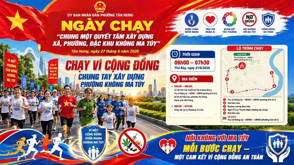 Hưởng ứng Ngày chạy  “Chung một quyết tâm xây dựng xã, phường, đặc khu không ma túy”