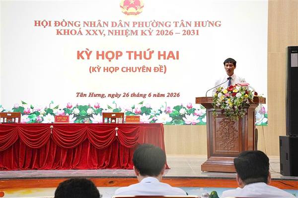 Kỳ họp thứ 2 (chuyên đề) HĐND phường Tân Hưng thông qua 7 nghị quyết quan trọng
