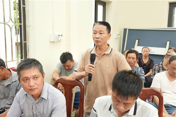 UBND phường Tân Hưng tổ chức họp phổ biến chủ trương thu hồi đất thực hiện cải tạo hạ tầng khu Khuê Liễu, Khuê Chiền