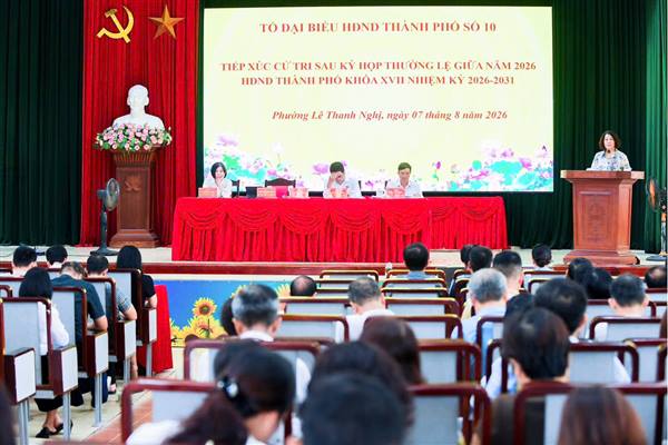 Tổ đại biểu số 10 HĐND thành phố tiếp xúc cử tri với các phường Tân Hưng, Lê Thanh Nghị, Hải Dương, Thành Đông và Nam Đồng 