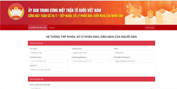 Khai trương Cổng Mặt trận số 24/7 - “Tiếp nhận, xử lý phản ánh, kiến nghị của người dân”