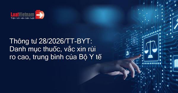 Danh mục thuốc hóa dược, thuốc
dược liệu, vắc xin, sinh phẩm, nguyên liệu
làm thuốc, bán thành phẩm thuốc và bán
thành phẩm dược liệu có mức độ rủi ro
cao, mức độ rủi ro trung bình thuộc trách
nhiệm quản lý của Bộ Y tế
