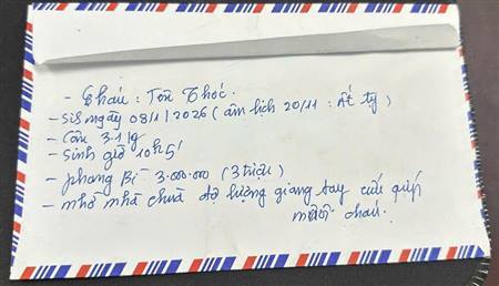 Thông báo về việc không có thân nhân đến nhận trẻ em bị bỏ rơi