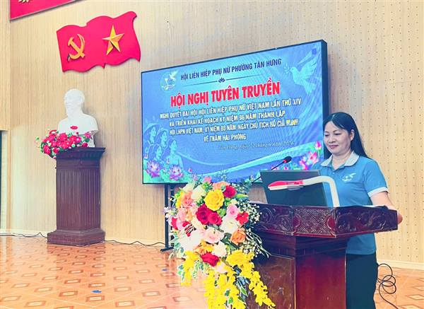 Hội LHPN phường Tân Hưng tuyên truyền Nghị quyết Đại hội Phụ nữ toàn quốc lần thứ XIV