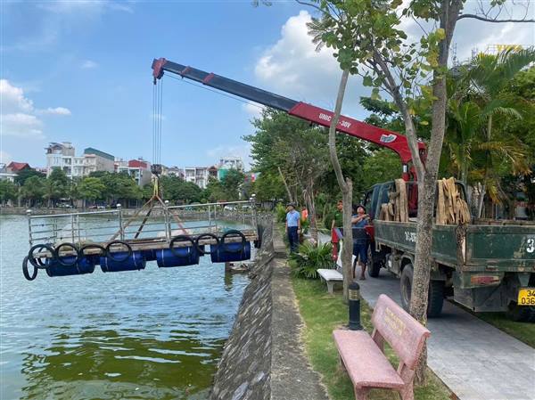 Xử lý môi trường tại khu vực hồ nước công viên khu đô thị mới phía Đông