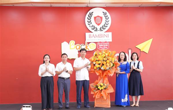 Bí thư Đảng ủy Nguyễn Trường Thắng dự Lễ khai giảng năm học mới tại Trường Mầm non Quốc tế Bambini