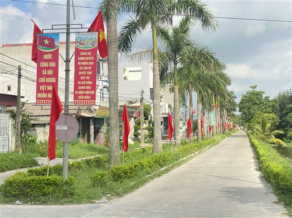Tân Kỳ rực rỡ cờ hòa chào mừng Đại hội Đảng bộ Thành phố Hải Phòng